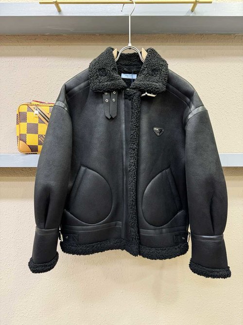 Prada Faux Fur Coat with Timeless Vintage Appeal