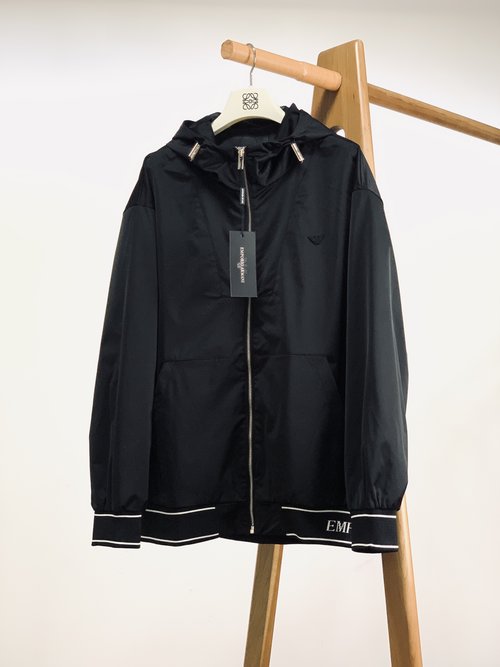 Armani Hooded Jacket for All Occasions, Two Colors