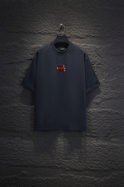 Balenciaga Oversize Embroidered and Printed Cotton Short Sleeve Shirt