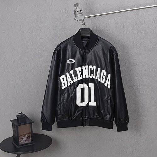 Balenciaga High - Density Embroidered Baseball Jacket