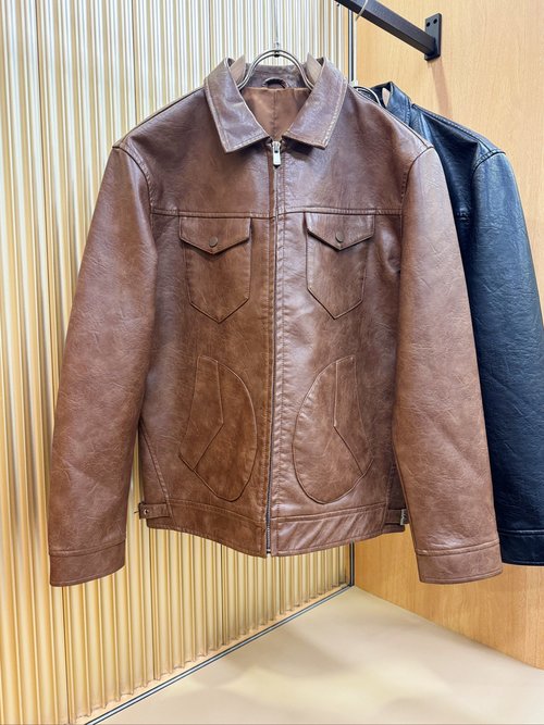 Gucci Walking Show Leather Jacket with Protein Leather