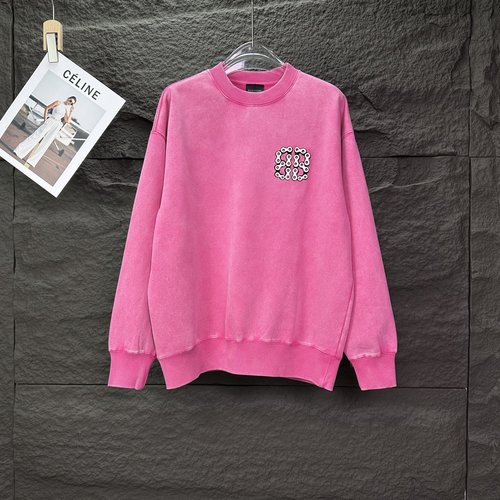 Balenciaga Vintage-washed Crewneck Sweatshirt with Various Colors