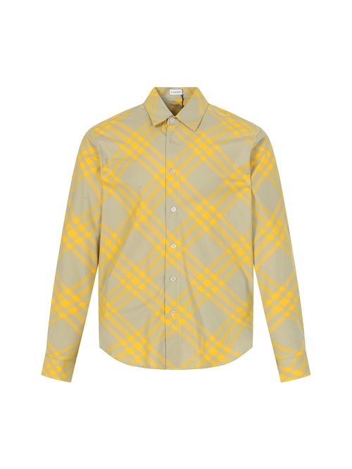 Burberry Stripe-Checked Classic Woolen Shirt