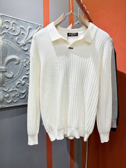 Loro Piana Imported Wool Sweater with Logo Design