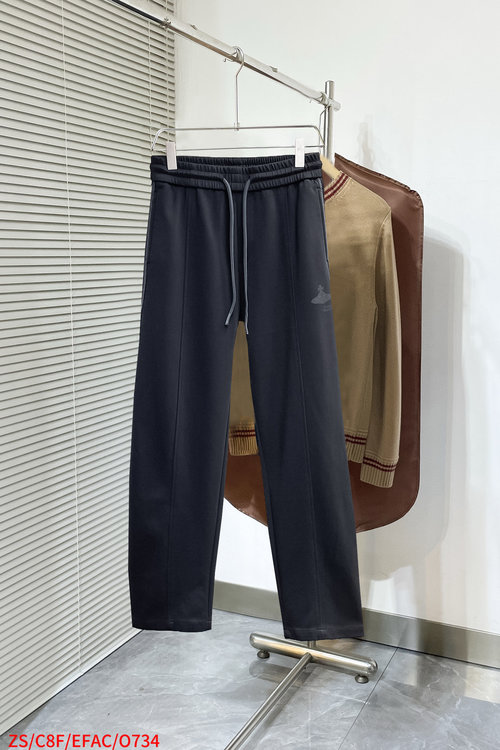 Vivienne Westhood New Casual Pants with Classic Logo, Providing High Comfort