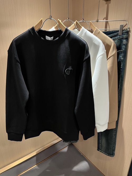 Dior Long-Sleeved Sweatshirt with Letter Logo Embroidery