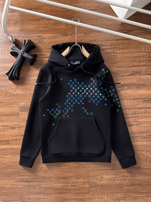 Louis Vuitton Fashionable Unisex Cotton Hoodie with Logo
