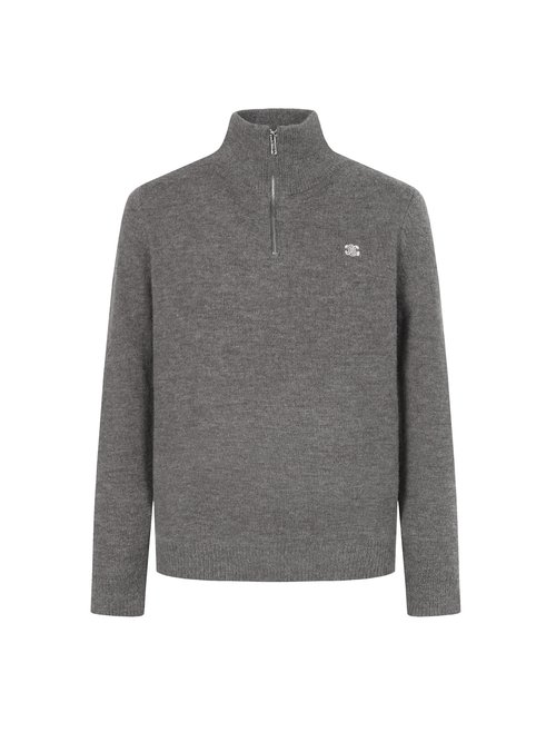 Celine High Neck Sweater with Triumph Arch Embroidery