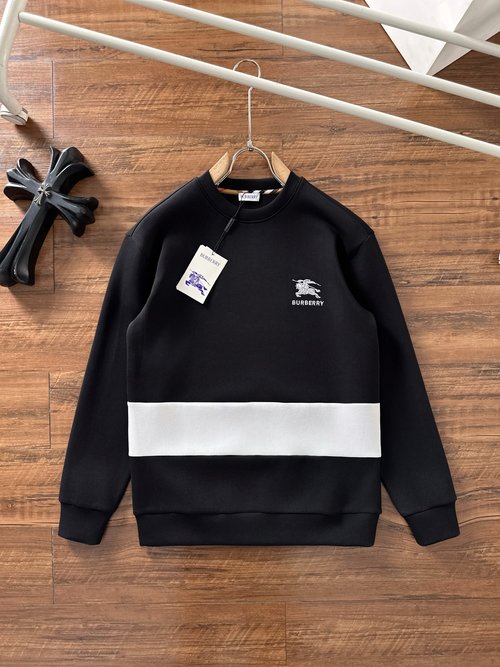 Burberry Embroidered Pullover Sweatshirt with Premium Fabric