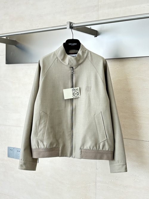 Loewe Pure Wool Blend Linen Zipper Jacket