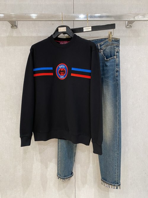 Gucci First - rate Round - neck Sweatshirt with Fine Craftsmanship
