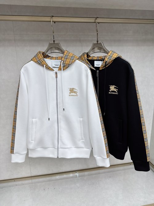 Burberry Unisex Zippered Sweatshirt, Comfortable and Stylish