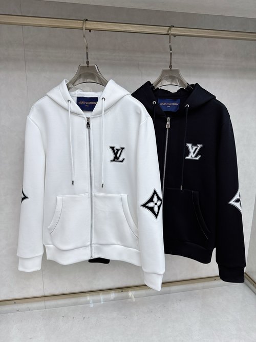 Louis Vuitton Unisex Zippered Sweatshirt, Comfortable and Fashionable Design