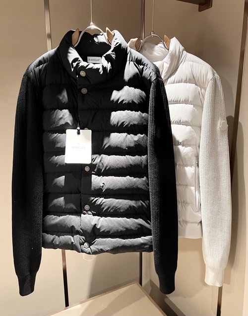 Moncler Soft Fabric Down-wool Spliced Jacket