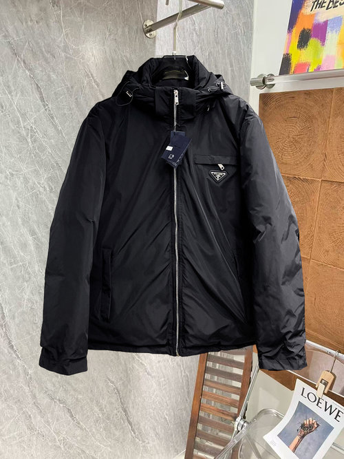 Prada High - end 90 - down Jacket with Logo & Colorful Design