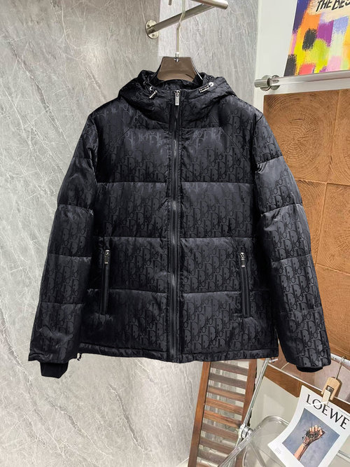 Dior Premium 90 Down Jacket with Logo & Piping