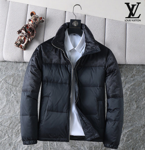 Louis Vuitton Premium 90% Down Jacket with Logo and Color Blocking