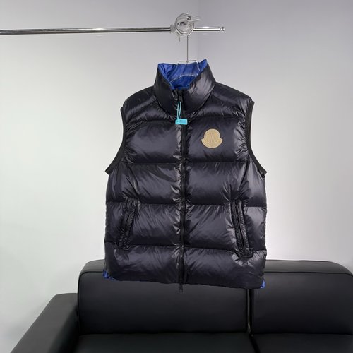 Moncler Black Puffer Vest with Classic Design