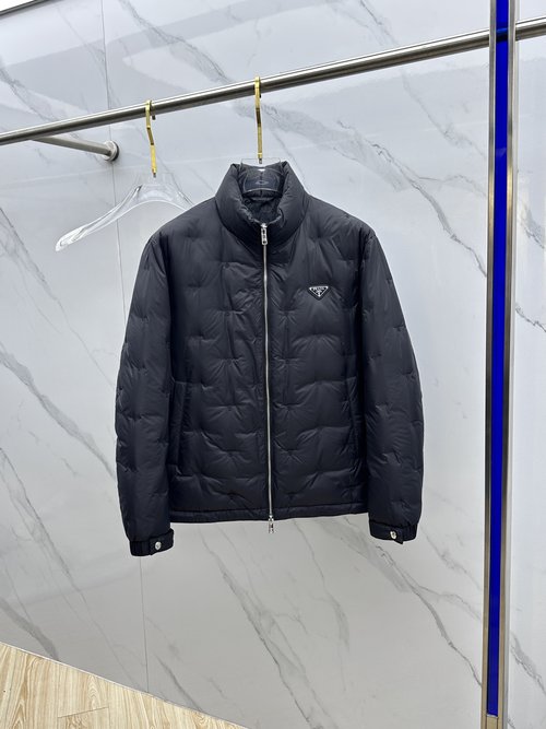 Prada Lightweight Down Jacket with Triangle Logo