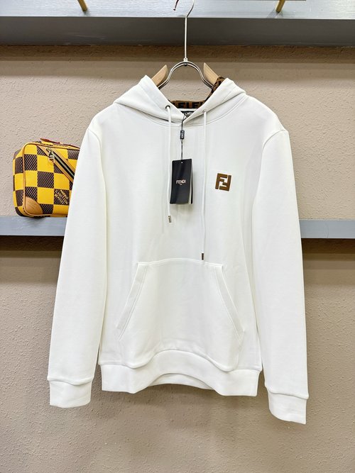 Fendi Hooded Sweatshirt with Classic Logo and Soft Fabric