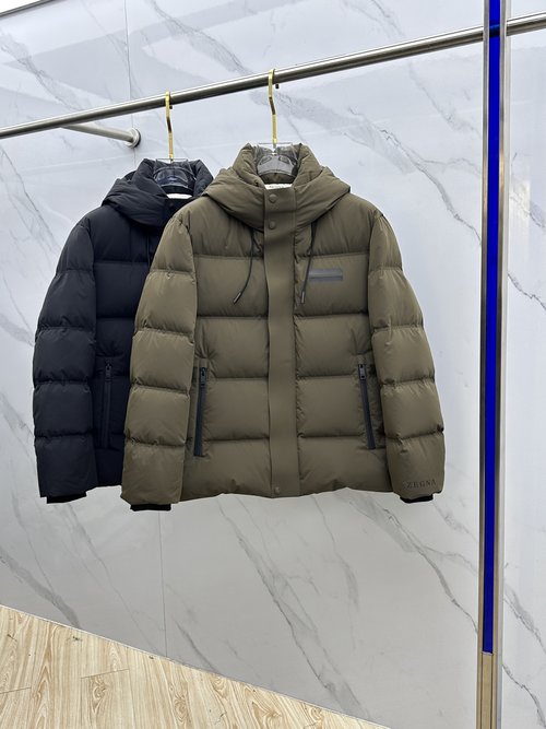 Zegna Fashionable Down Jacket with Hood