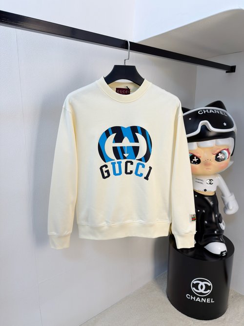 Gucci High-Quality Crew-Neck Sweatshirt with Embroidery