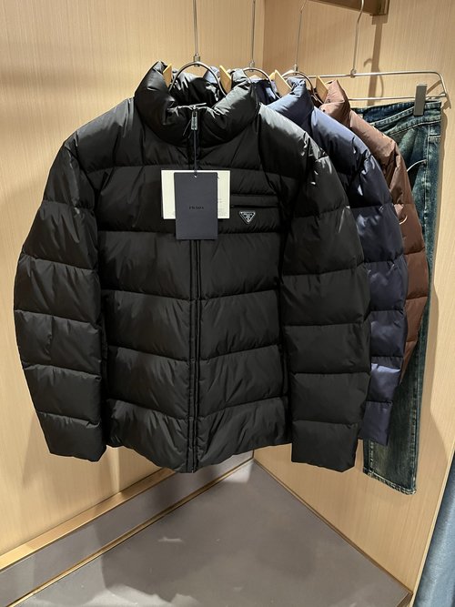 Prada Waterproof Down Jacket Crafted from Tech Fabric