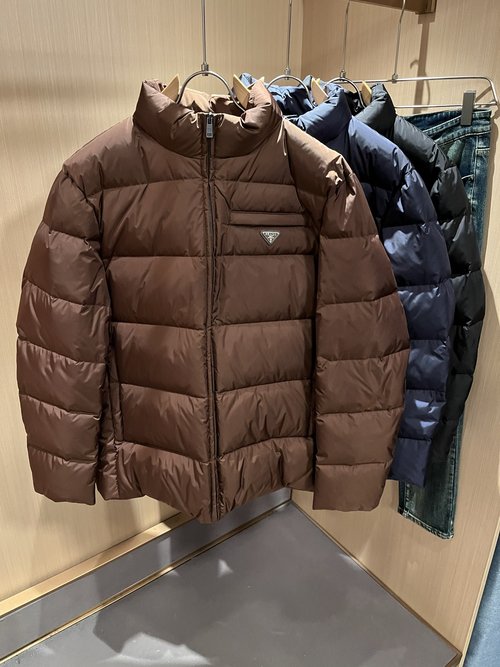 Prada Waterproof Down Jacket Made with High-tech Fabric