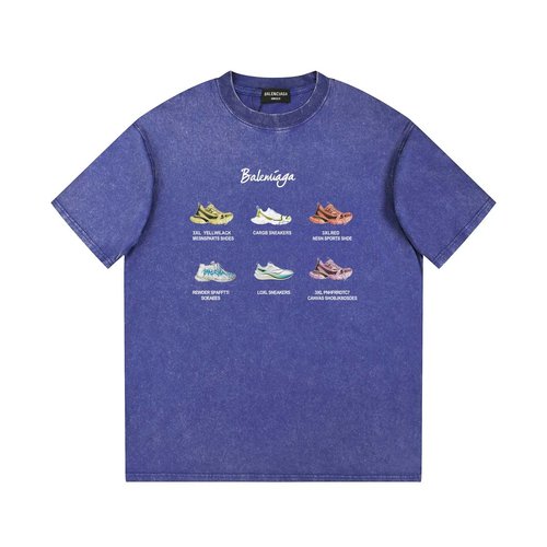 Balenciaga Cotton Letter Print Short Sleeve T-shirt