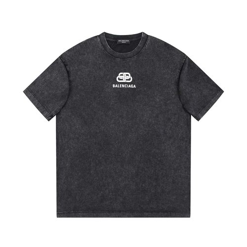 Balenciaga Cotton Lock Print Short Sleeve T-shirt