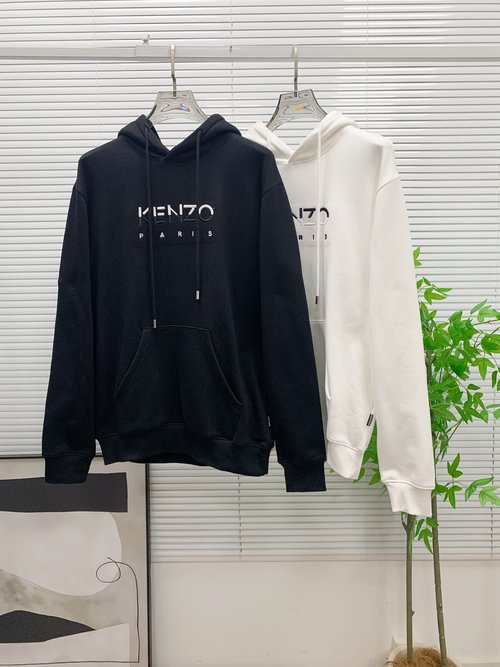 Kenzo Premium Embroidered Fleece Hoodie with Soft Touch