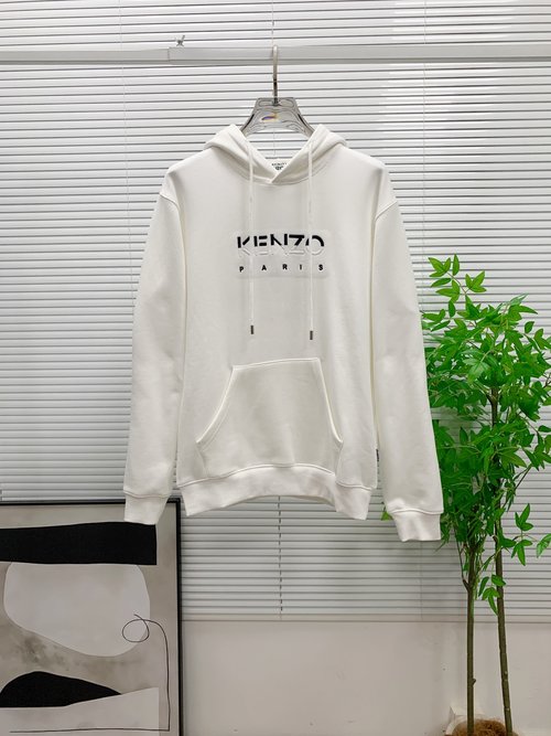 Kenzo Premium Embroidered Fleece Hoodie with Soft Touch