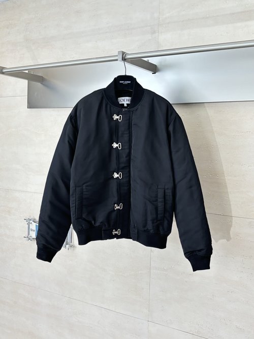 Loewe Hooked Nylon Flight Jacket with Intricate Craftsmanship