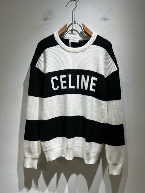 Celine Knitted Woolen Sweater with Logo Design