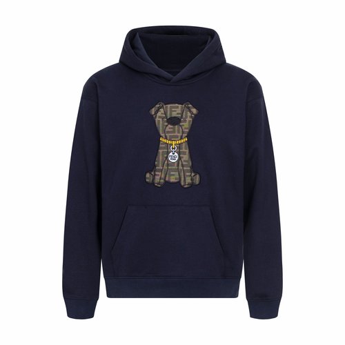 Fendi Bear Embroidered Hoodie with Sophisticated Details