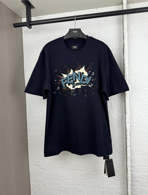 Fendi Graffiti Embroidery T-Shirt