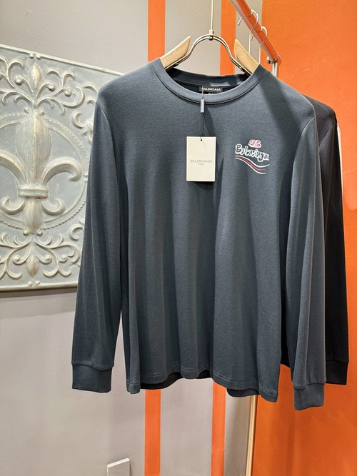 Balenciaga Classic Logo Long-sleeved T-shirt, Soft and Breathable