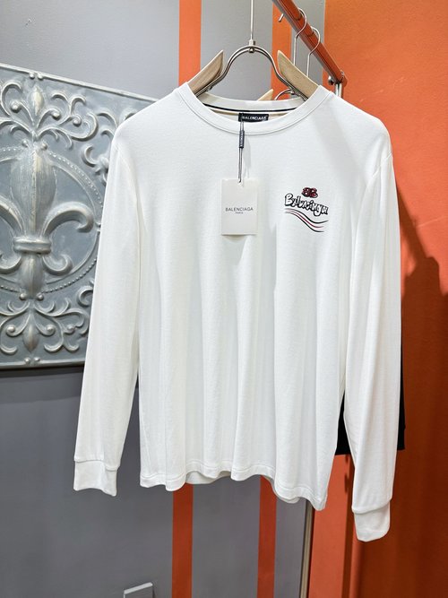 Balenciaga Classic Logo Long-sleeved T-shirt, Soft and Breathable