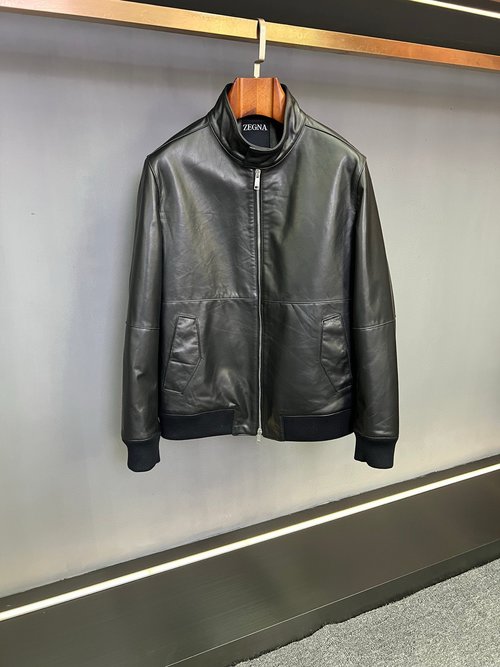 Zegna Imported Sheepskin Jacket with Minimalist Design