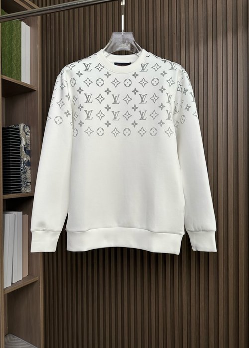 Louis Vuitton Gradient Printed Letter Loose Crewneck Sweatshirt