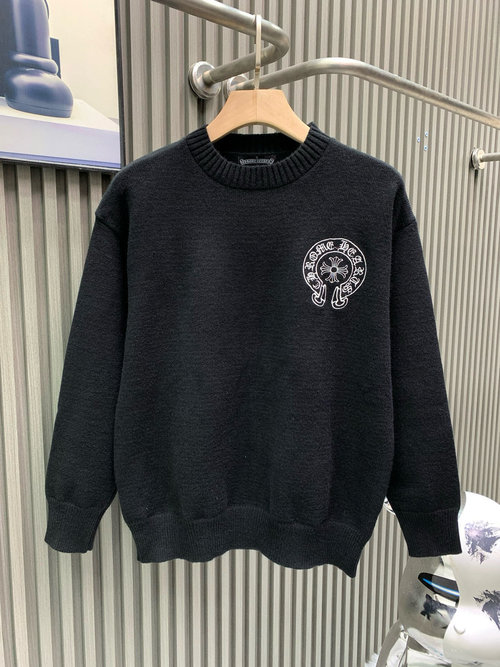 Versace Sanskrit Cross Knit Pullover