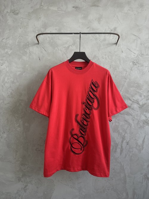 Balenciaga Embroidered Logo Short-Sleeve T-Shirt in 3 Colors
