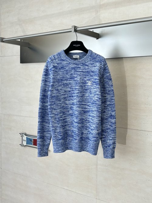 Hermes Triomphe Embroidered Knit Sweater with Color Block