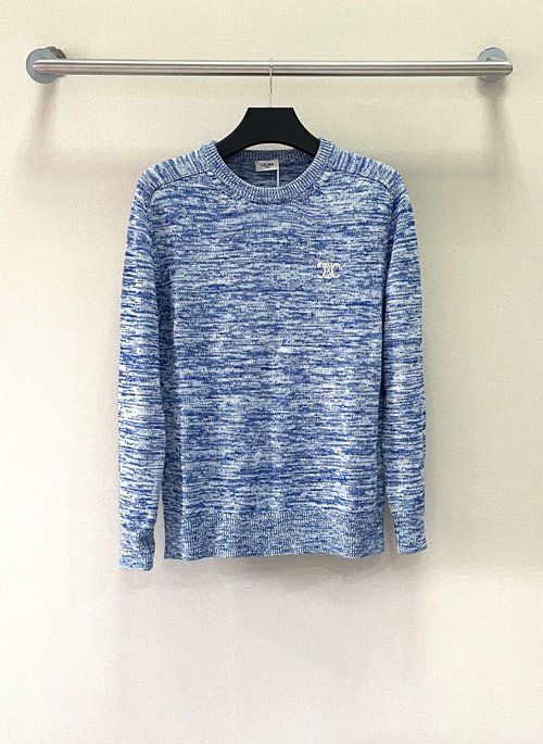 Celine Triumph Arch Embroidered Knit Sweater