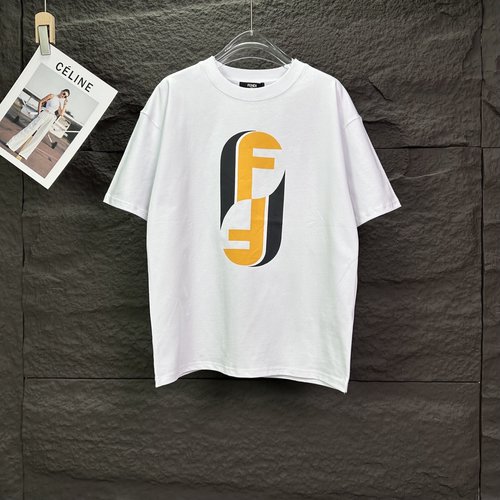 Fendi Letter Print Short Sleeve T-Shirt