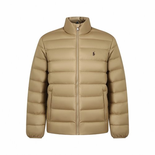Polo Ralph Lauren Down Jacket with Horse Embroidery & Windproof Nylon Fabric