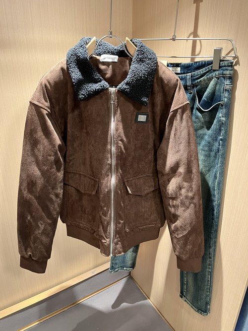 Loewe Fashionable Faux Leather Jacket with Logo