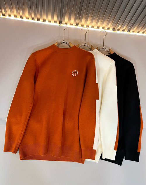 Hermes Upgraded Knit Wool Sweater with H Logo