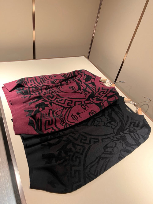 Versace Exquisite Imported Wool Sweater with Hooked Logo