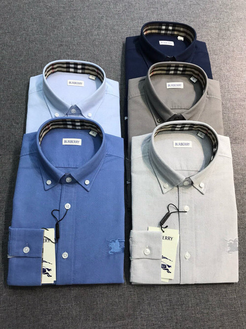 Burberry Oxford Cotton Long-Sleeve Shirt with Horse Embroidery